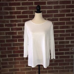 Liz Claiborne white sequence blouse